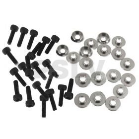  LX0795  Lynx Stepped Frame Screw Set - Silver - 20 T-REX600-700-800 